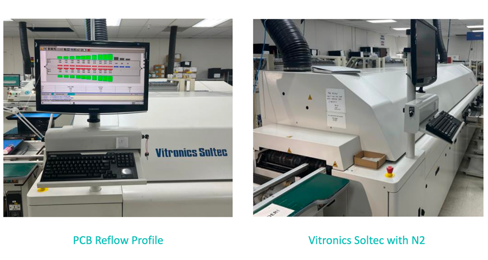 PCB Reflow Profile and Vitronics Soltec reflow oven with N2